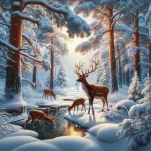 deer in the wood