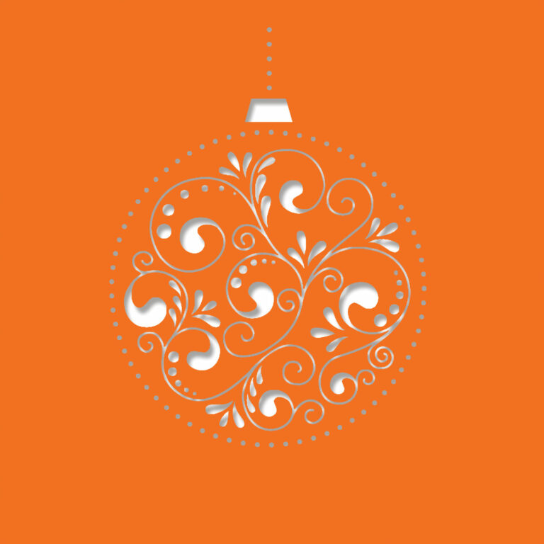 bauble decore deep orange 1