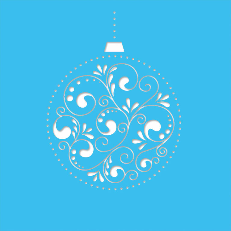 bauble decore light blue