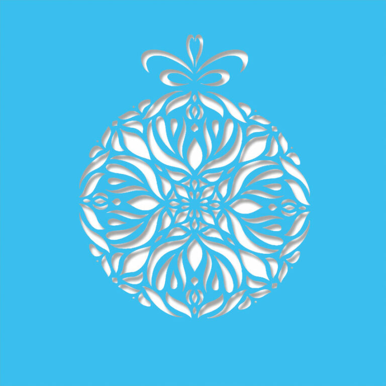 christmas bauble light blue