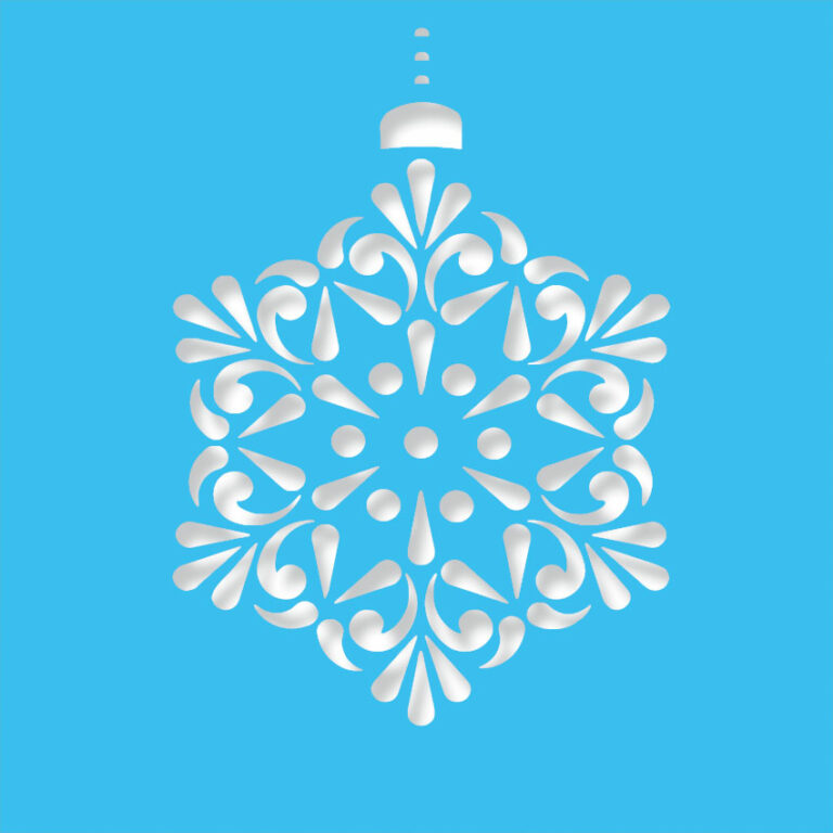 contemprary snowflake light