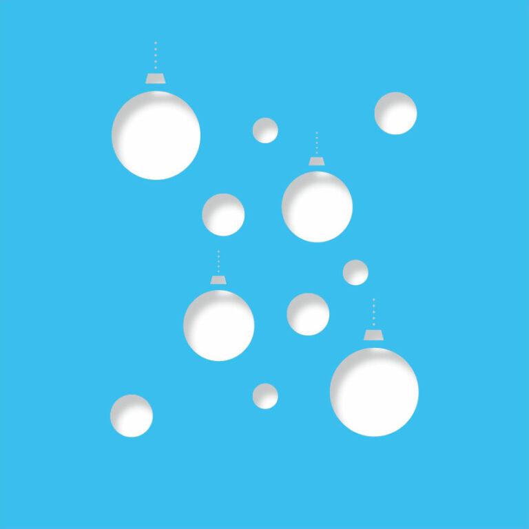 disco baubles light blue