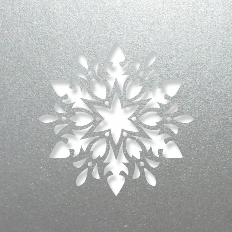 floral snowflake silver