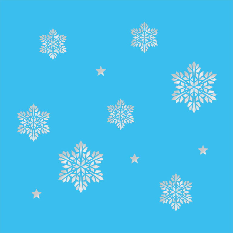 snowflake stars light blue